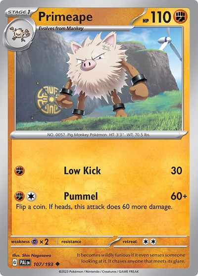 Scarlet & Violet Paldea Evolved - 107/193 Primeape Uncommon