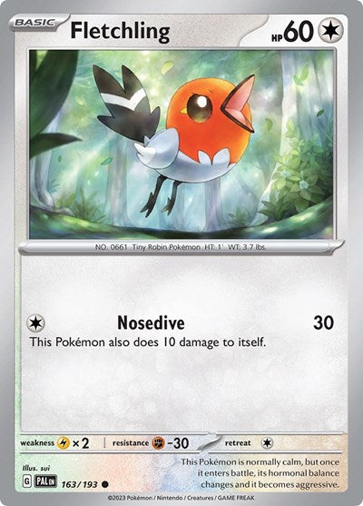 Scarlet & Violet Paldea Evolved - 163/193 Fletchling Common