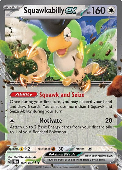 Scarlet & Violet Paldea Evolved - 169/193 Squawkabilly ex Double Rare