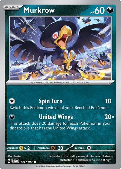 Scarlet & Violet Paldea Evolved - 131/193 Murkrow Common