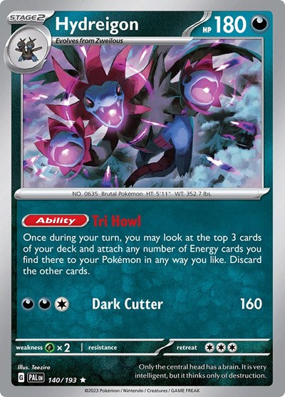 Scarlet & Violet Paldea Evolved - 140/193 Hydreigon Rare