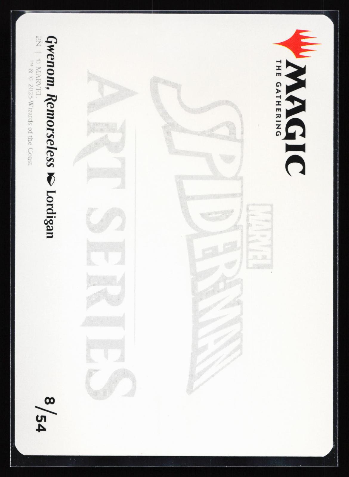 Art Series: Marvel's Spider-Man 8 Gwenom, Remorseless Art Card Special