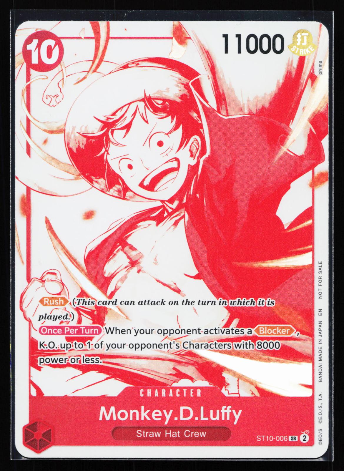 One Piece Promotion Cards ST10-006 Monkey.D.Luffy 3rd Anniversary Treasure 
