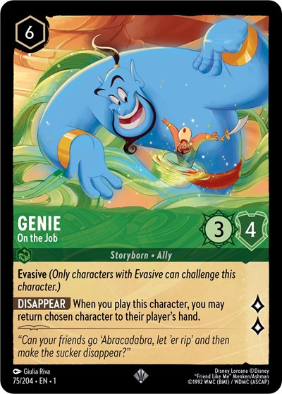 Lorcana - The First Chapter - 075/204 Genie - On the Job Super Rare