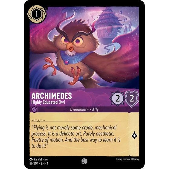 Lorcana - The First Chapter - 036/204 Archimedes - Highly Educated Owl Common