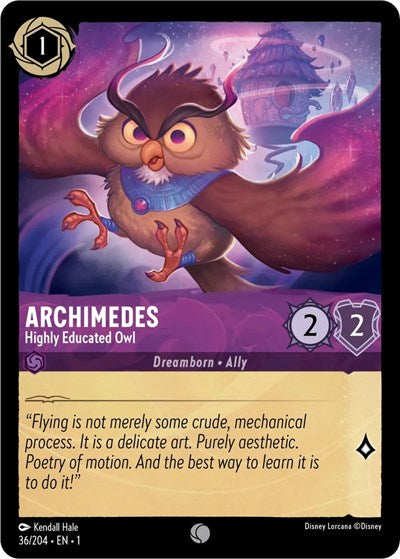 Lorcana - The First Chapter - 36/204 Archimedes - Highly Educated Owl Common