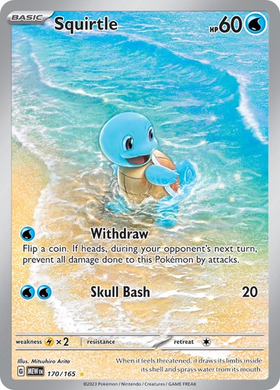 Scarlet & Violet 151 - 170/165 Squirtle Illustration Rare