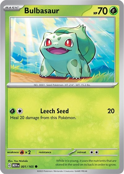 Scarlet & Violet 151 - 001/165 Bulbasaur Common