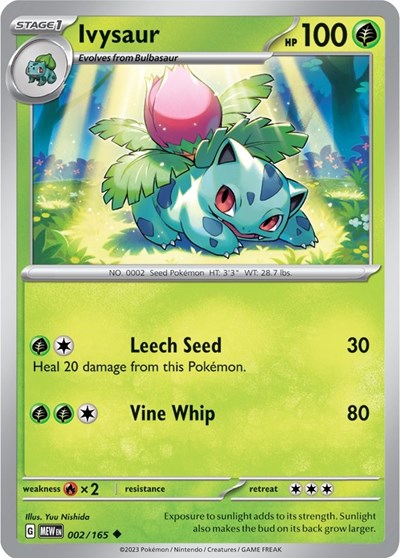 Scarlet & Violet 151 - 002/165 Ivysaur Uncommon