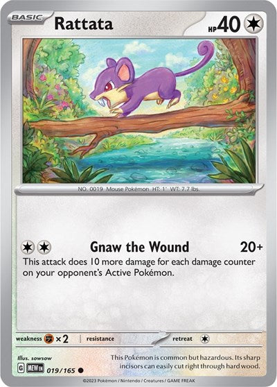 Scarlet & Violet 151 - 019/165 Rattata Common