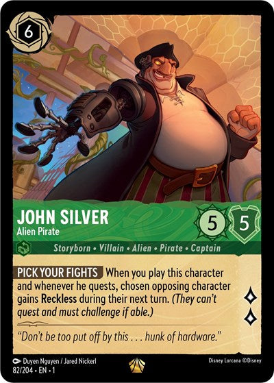 Lorcana - The First Chapter - 082/204 John Silver - Alien Pirate Legendary