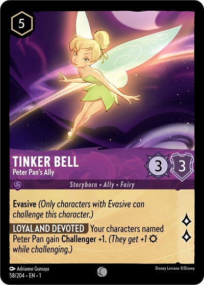 Lorcana - The First Chapter - 58/204 Tinker Bell - Peter Pan's Ally Common