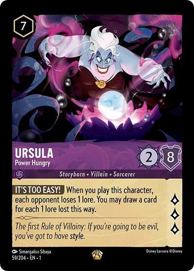 Lorcana - The First Chapter - 59/204 Ursula - Power Hungry Legendary
