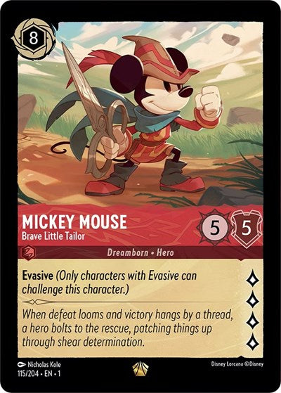 Lorcana - The First Chapter - 115/204 Mickey Mouse - Brave Little Tailor Legendary