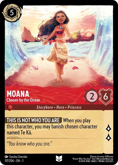 Lorcana - The First Chapter - 117/204 Moana - Chosen by the Ocean Uncommon