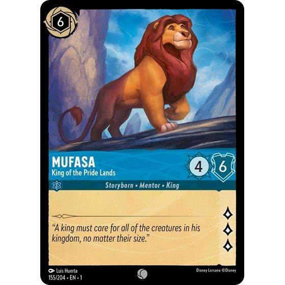 Lorcana - The First Chapter - 155/204 Mufasa - King of the Pride Lands Common