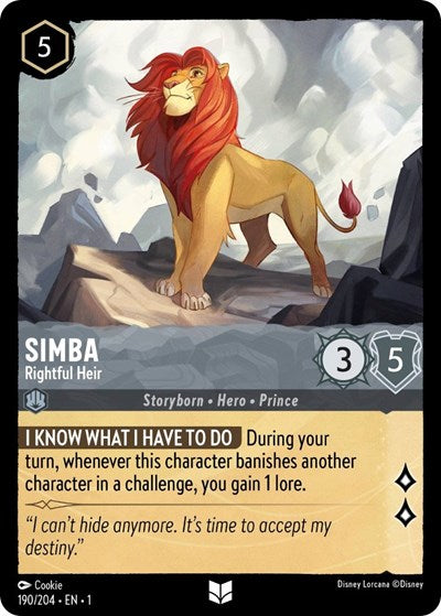 Lorcana - The First Chapter - 190/204 Simba - Rightful Heir Uncommon