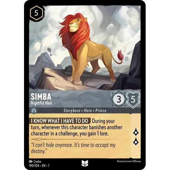 Lorcana - The First Chapter - 190/204 Simba - Rightful Heir Uncommon