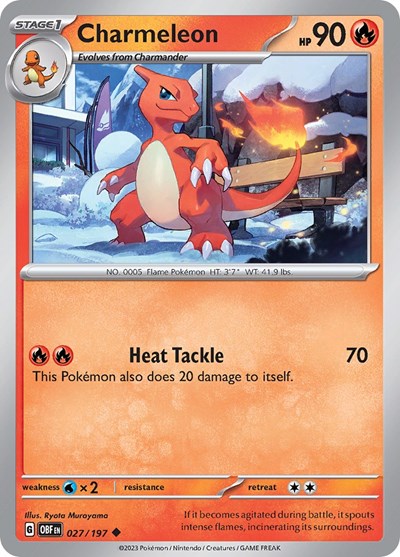 Scarlet & Violet Obsidian Flames - 027/197 Charmeleon Uncommon