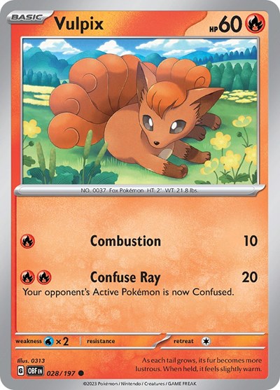 Scarlet & Violet Obsidian Flames - 028/197 Vulpix Common