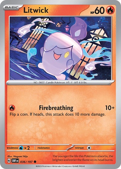 Scarlet & Violet Obsidian Flames - 036/197 Litwick Common