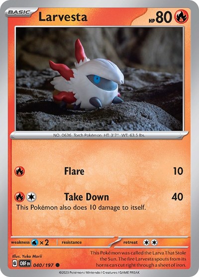 Scarlet & Violet Obsidian Flames - 040/197 Larvesta Common