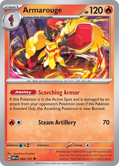 Scarlet & Violet Obsidian Flames - 044/197 Armarouge Uncommon