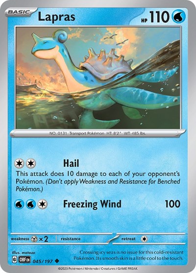 Scarlet & Violet Obsidian Flames - 045/197 Lapras Uncommon