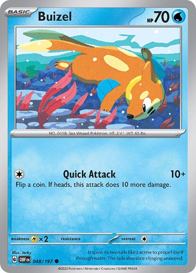 Scarlet & Violet Obsidian Flames - 048/197 Buizel Common