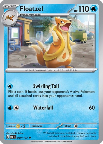 Scarlet & Violet Obsidian Flames - 049/197 Floatzel Uncommon