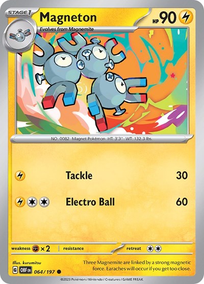 Scarlet & Violet Obsidian Flames - 064/197 Magneton Common