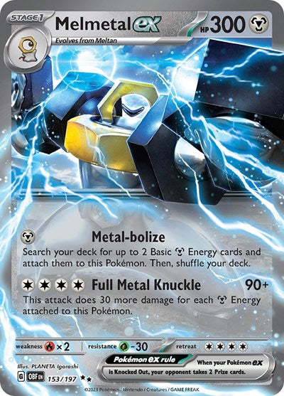 Scarlet & Violet Obsidian Flames - 153/197 Melmetal ex Double Rare