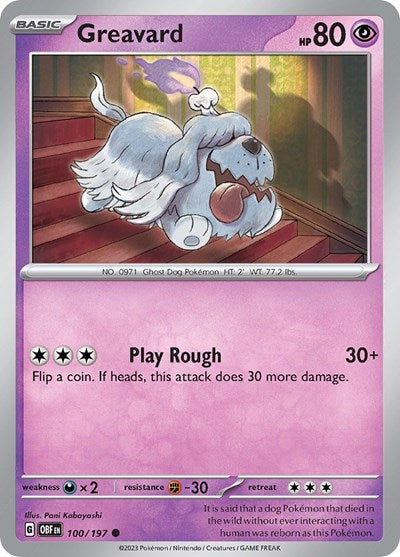 Scarlet & Violet Obsidian Flames - 100/197 Greavard Common