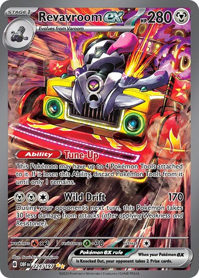 Scarlet & Violet Obsidian Flames - 224/197 Revavroom ex Special Illustration Rare