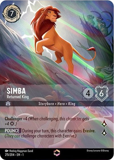 Lorcana - The First Chapter - 215/204 Simba - Returned King (Enchanted) Enchanted