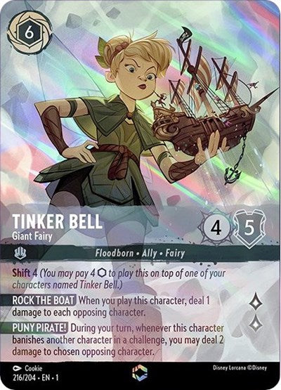Lorcana - The First Chapter - 216/204 Tinker Bell - Giant Fairy (Enchanted) Enchanted