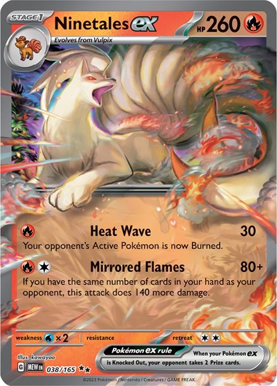 Scarlet & Violet 151 - 038/165 Ninetales ex Double Rare