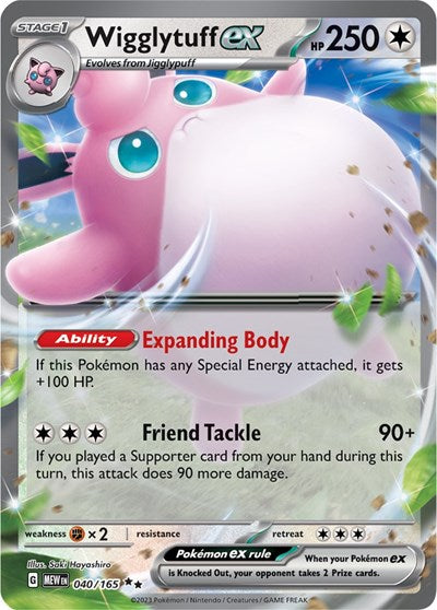 Scarlet & Violet 151 - 040/165 Wigglytuff ex Double Rare