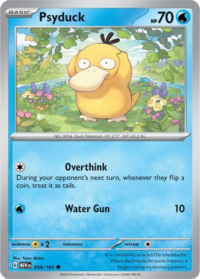 Scarlet & Violet 151 - 054/165 Psyduck Common