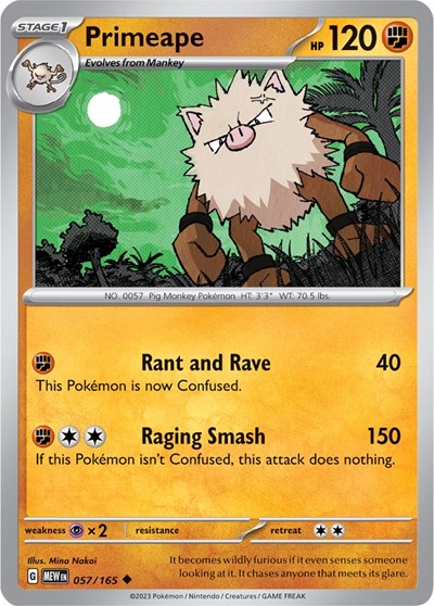 Scarlet & Violet 151 - 057/165 Primeape Uncommon