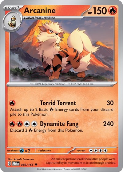 Scarlet & Violet 151 - 059/165 Arcanine Uncommon