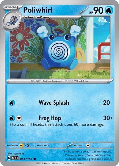 Scarlet & Violet 151 - 061/165 Poliwhirl Common