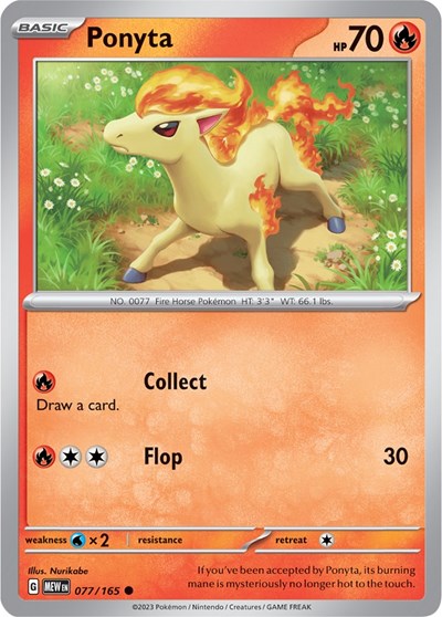 Scarlet & Violet 151 - 077/165 Ponyta Common