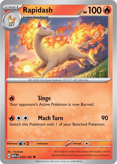 Scarlet & Violet 151 - 078/165 Rapidash Uncommon