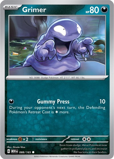 Scarlet & Violet 151 - 088/165 Grimer Common