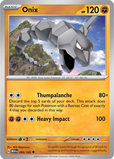 Scarlet & Violet 151 - 095/165 Onix Uncommon