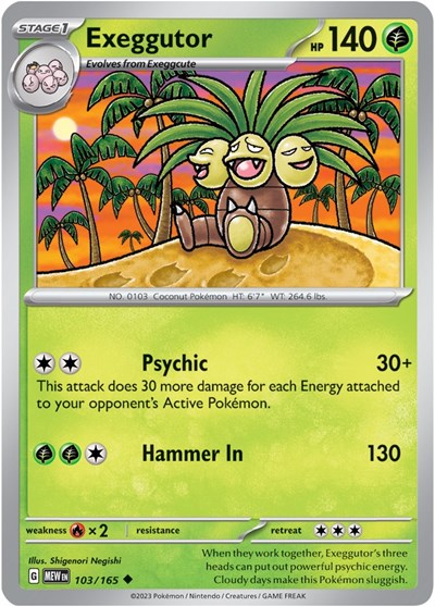 Scarlet & Violet 151 - 103/165 Exeggutor Uncommon