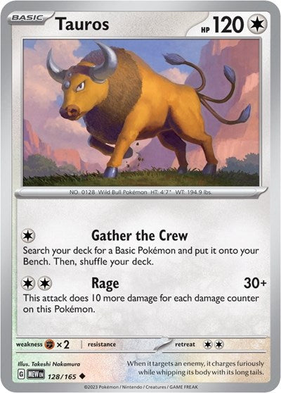 Scarlet & Violet 151 - 128/165 Tauros Uncommon