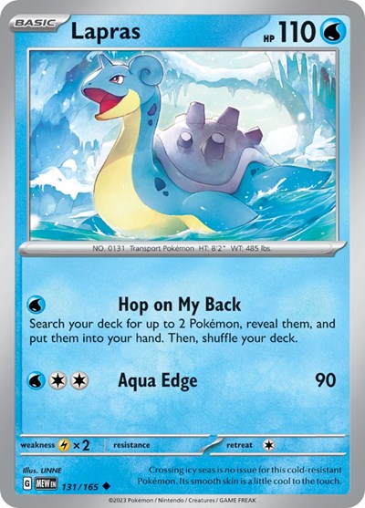 Scarlet & Violet 151 - 131/165 Lapras Uncommon