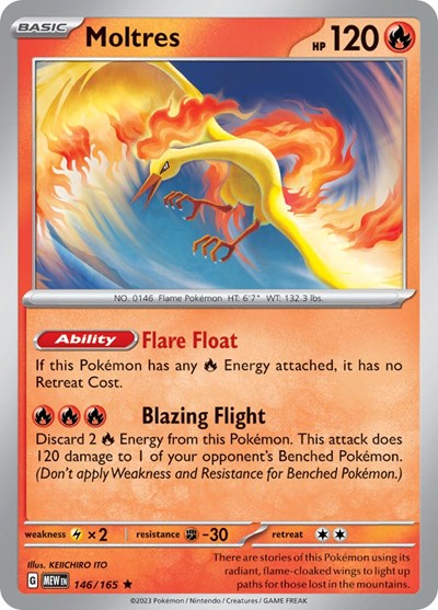 Scarlet & Violet 151 - 146/165 Moltres Rare